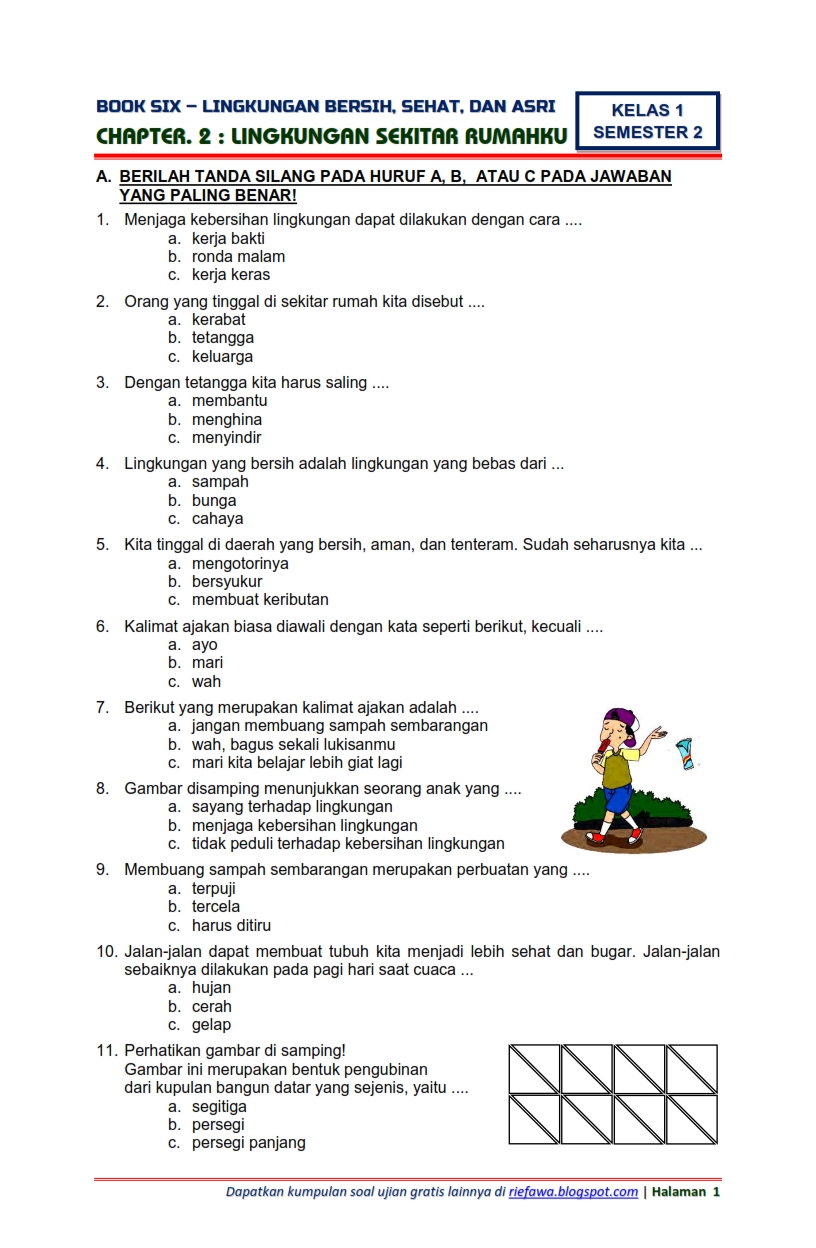 Memaksimalkan Pembelajaran Anak: Download Soal Tematik Kelas 1 Semester 2 Beserta Kunci Jawaban