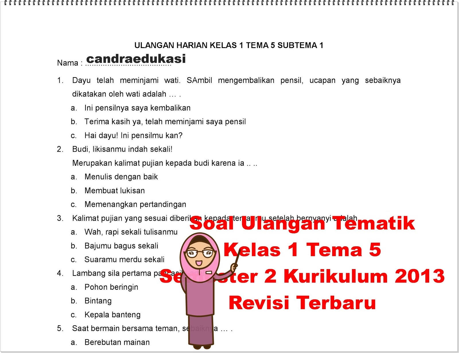 Menjelajahi Dunia "Pengalamanku": Panduan Lengkap Mengunduh Soal Tematik Kelas 1 Tema 5