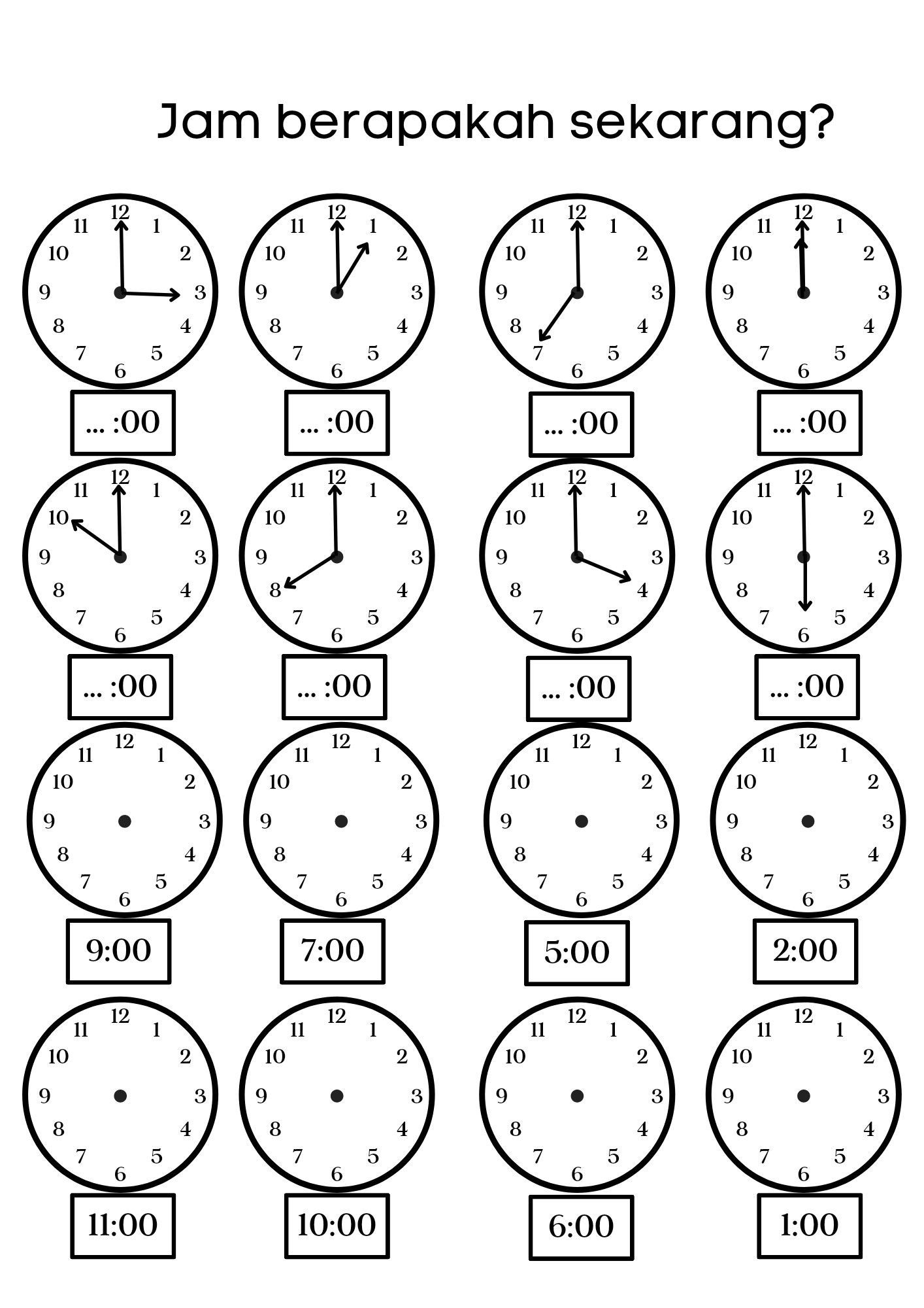 Worksheet on Telling Time in English and German Satuan waktu kelas 3 Worksheet on Telling Time in English and German Satuan waktu kelas 3