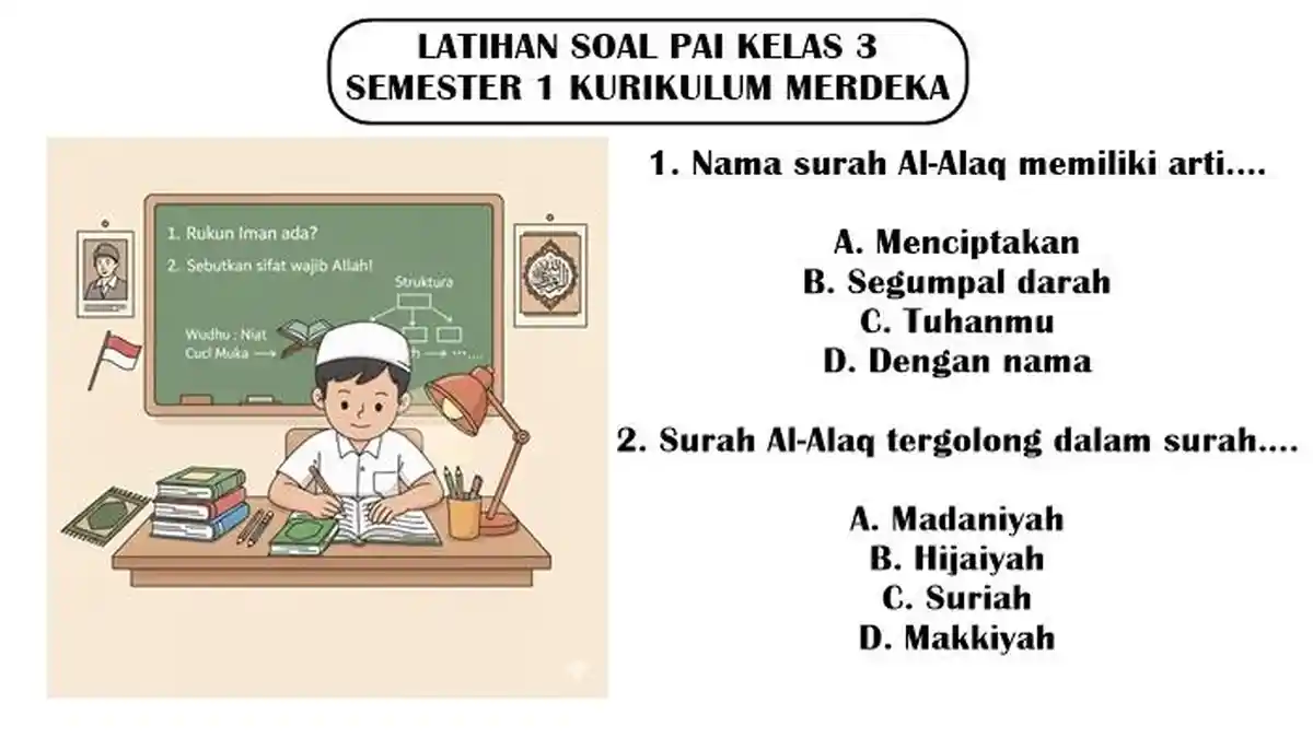 7 Soal PAI Kelas 3 Semester 1 yang Paling Sering Bikin Siswa Bingung di 2026 7 Soal PAI Kelas 3 Semester 1 yang Paling Sering Bikin Siswa Bingung di 2026