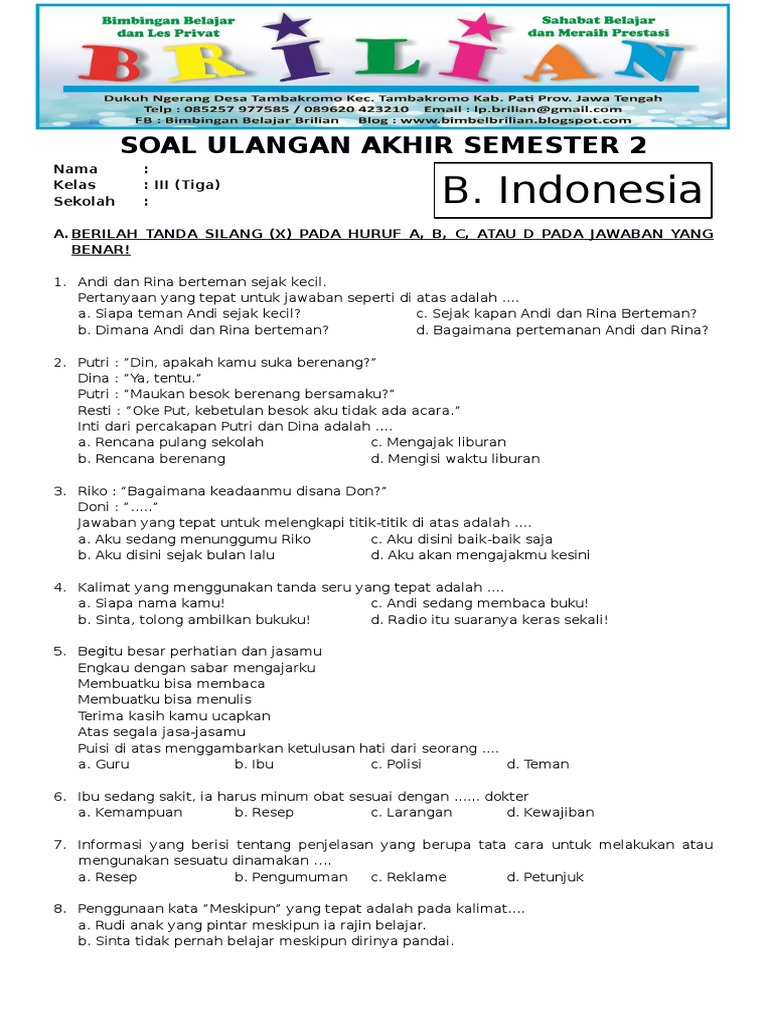 Ternyata 3 Fakta Mengejutkan Soal Ulangan Tema 6 Kelas 3 Semester 2 Tahun 2026