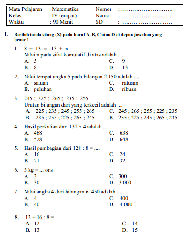Mengukur Pemahaman Contoh Soal Ulangan Harian Kelas 1 Tema 3 Kegiatanku Mengukur Pemahaman Contoh Soal Ulangan Harian Kelas 1 Tema 3 Kegiatanku