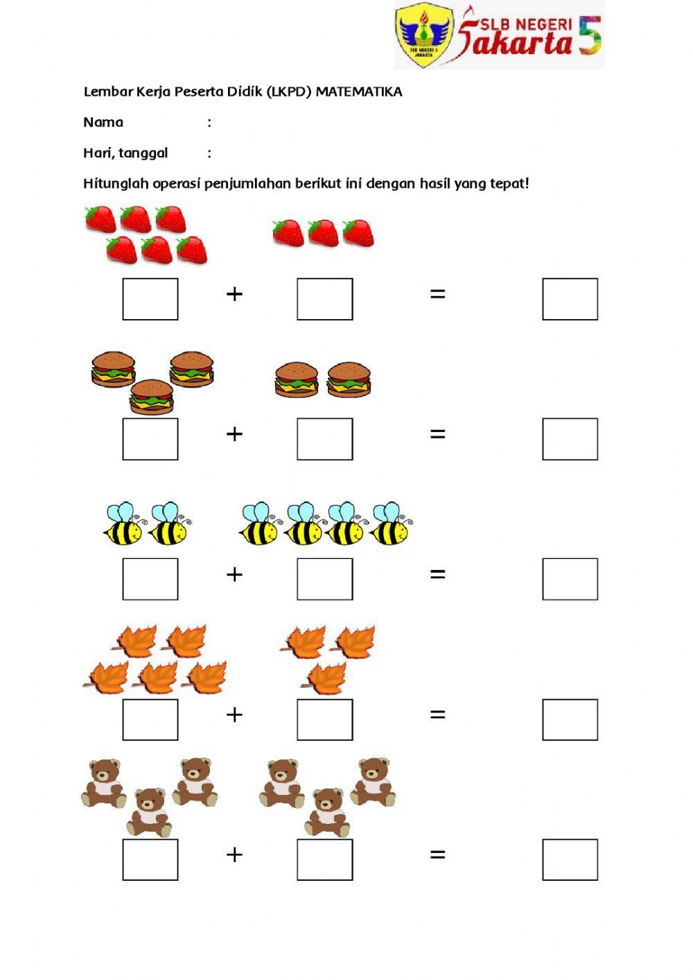 Penjumalahan Dan Pengurangan Indonesia Worksheet For Kids Lembar - Free Penjumalahan Dan Pengurangan Indonesia Worksheet For Kids Lembar - Free