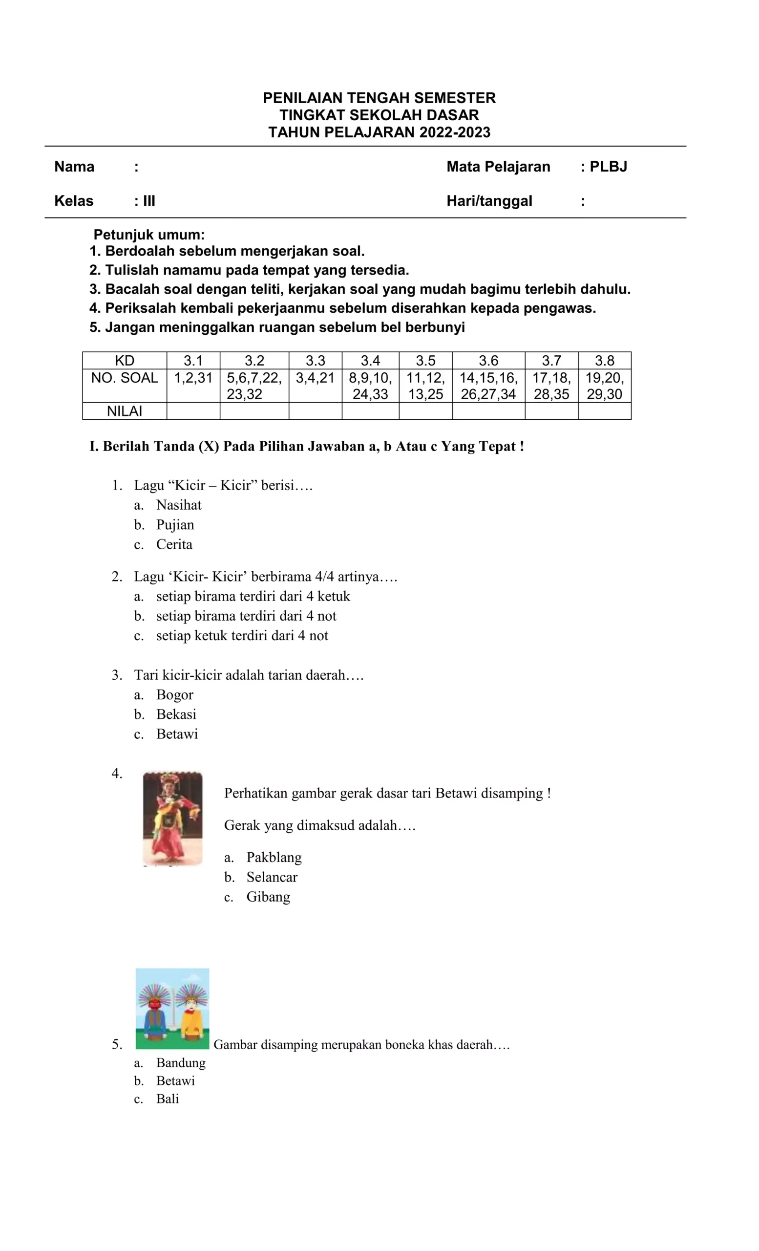soal PLBJ kelas 3 docx