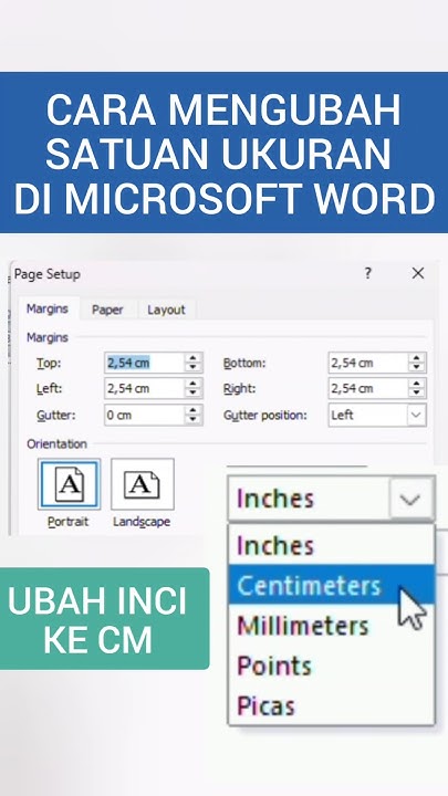 Cara Mengubah Satuan Ukuran di Microsoft Word Ubah Inci ke CM - YouTube Cara Mengubah Satuan Ukuran di Microsoft Word Ubah Inci ke CM - YouTube