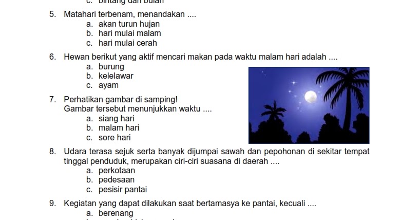 Download Soal Tematik Kelas 1 Semester 2 Tema 8 Subtema 1 - Peristiwa Download Soal Tematik Kelas 1 Semester 2 Tema 8 Subtema 1 - Peristiwa