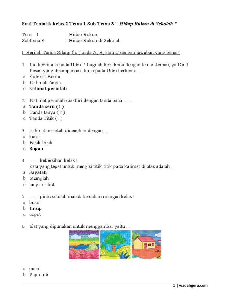 Terbukti! 5 Contoh Soal Tematik Tema 1 Kelas 2 yang Bikin Anak Cepat Kuasai Materi 2026 Terbukti! 5 Contoh Soal Tematik Tema 1 Kelas 2 yang Bikin Anak Cepat Kuasai Materi 2026