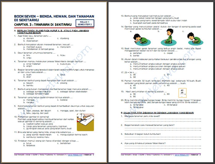 Soal Tematik Kelas 1 Tema 7 Subtema 3 Semester 2 Kurikulum 2013 Tahun Soal Tematik Kelas 1 Tema 7 Subtema 3 Semester 2 Kurikulum 2013 Tahun