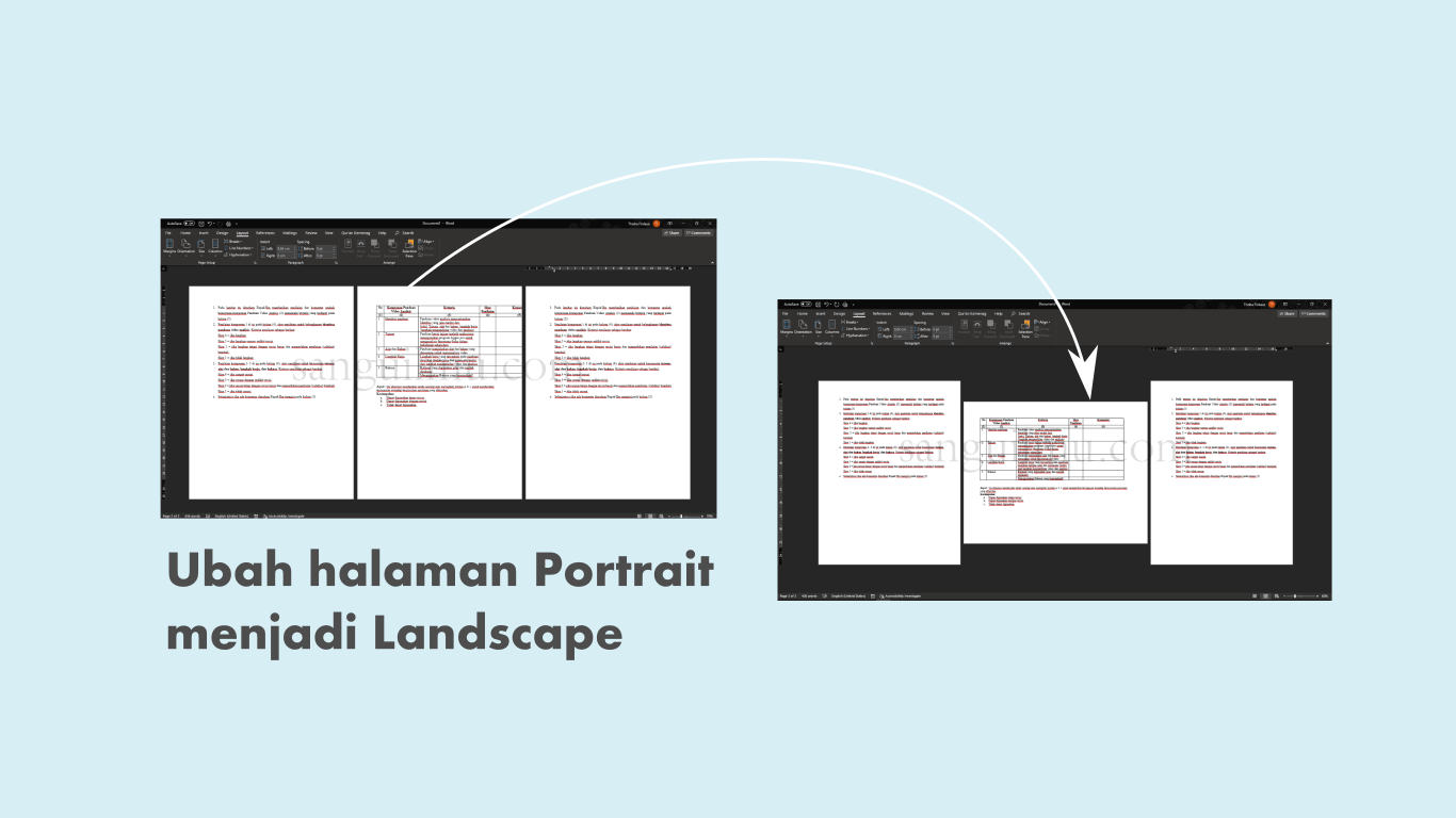 Cara Membuat Salah Satu Halaman Word Landscape - Sang Pengajar Cara Membuat Salah Satu Halaman Word Landscape - Sang Pengajar