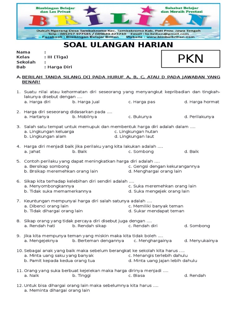 contoh penyelesaian soal penjumlahan bilangan bulat negatif kelas 4 sd