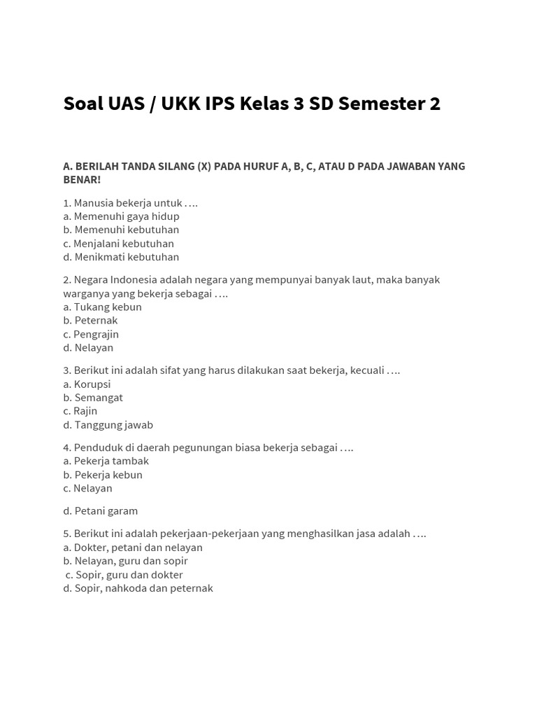 Wajib Tahu Rahasia Lulus Ujian dengan Contoh Soal IPS Mid Semester 2 Kelas 3 Terbaru Wajib Tahu Rahasia Lulus Ujian dengan Contoh Soal IPS Mid Semester 2 Kelas 3 Terbaru